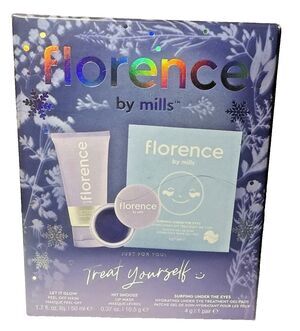 Florence by Mills Treat Yourself Skincare Gift Set Mask Lip Mask Eye Pads